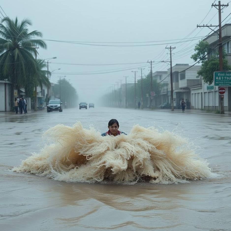 Dream : Being dragged in a flood