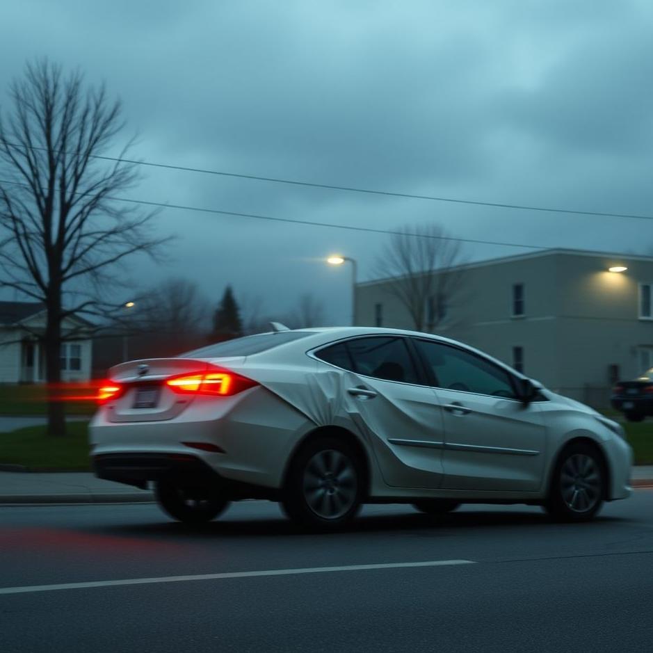 Dream : Being hit by a parked car in a dream