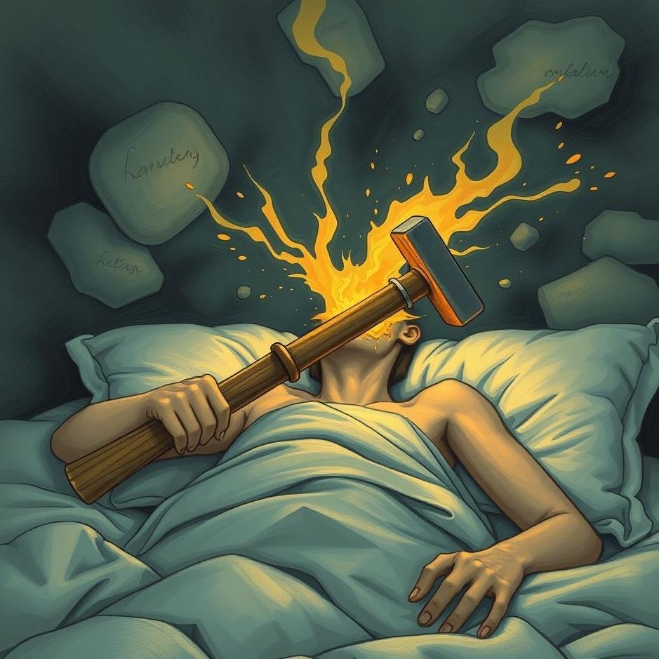 Dream : Being hit in the head with a hammer in your dream