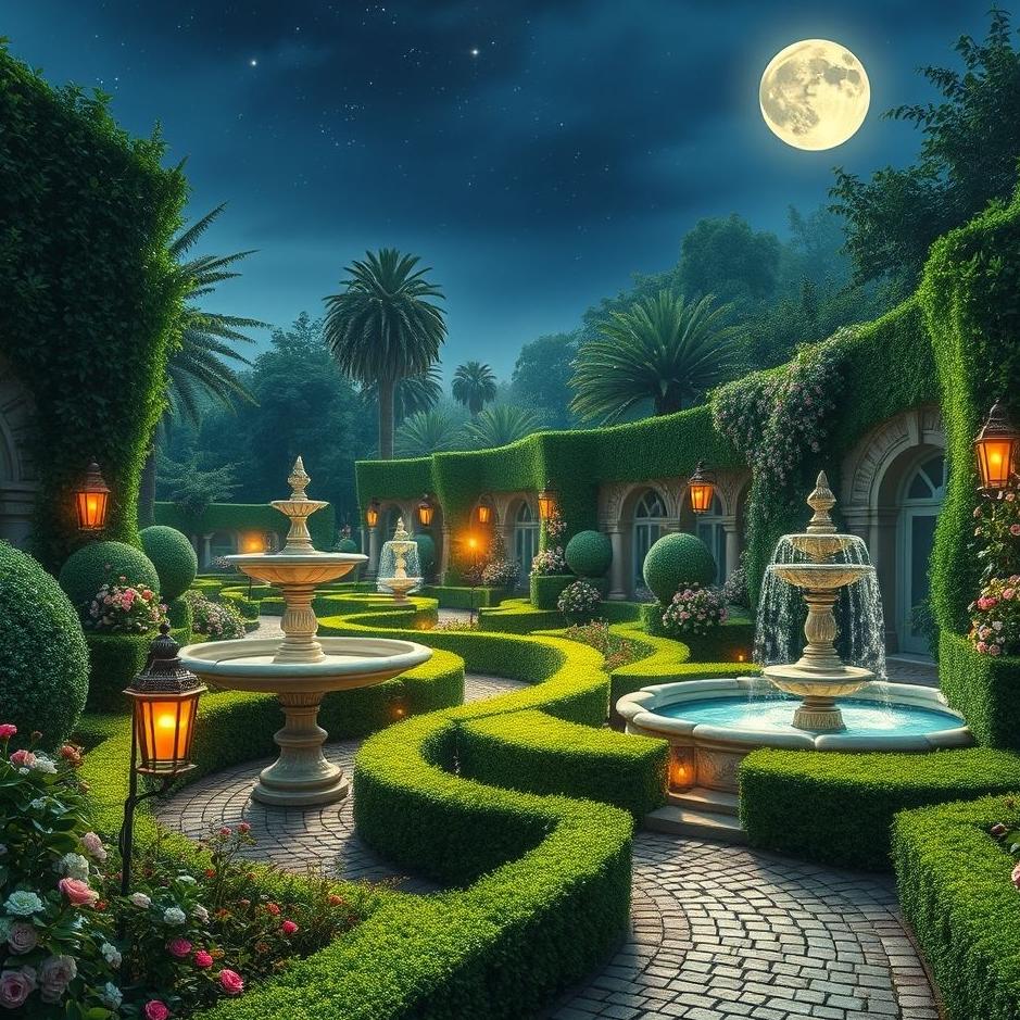 Dream : Being in a palace garden in a dream