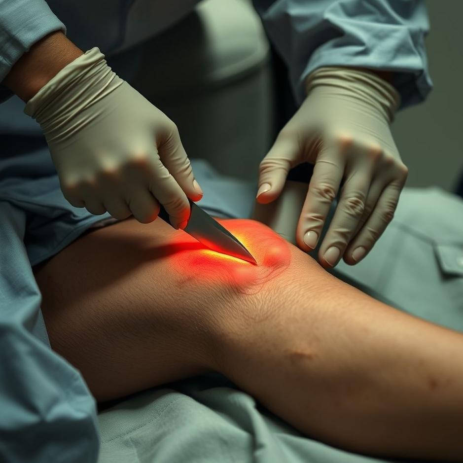 Dream : Being injured in the leg with a knife 