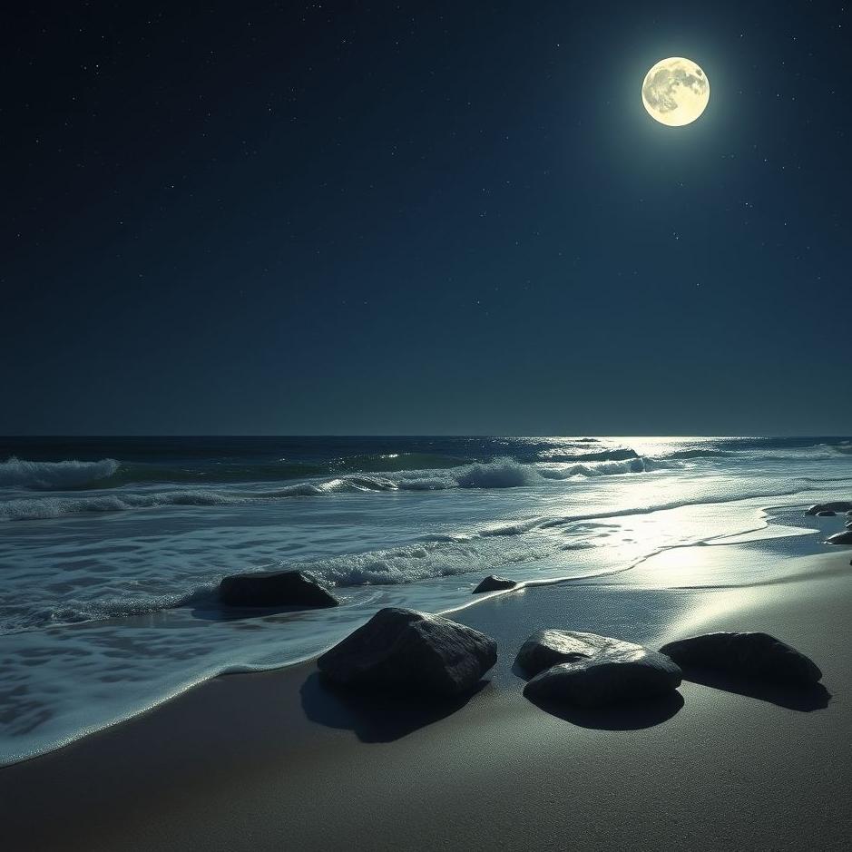 Dream : Being on the beach at night in a dream