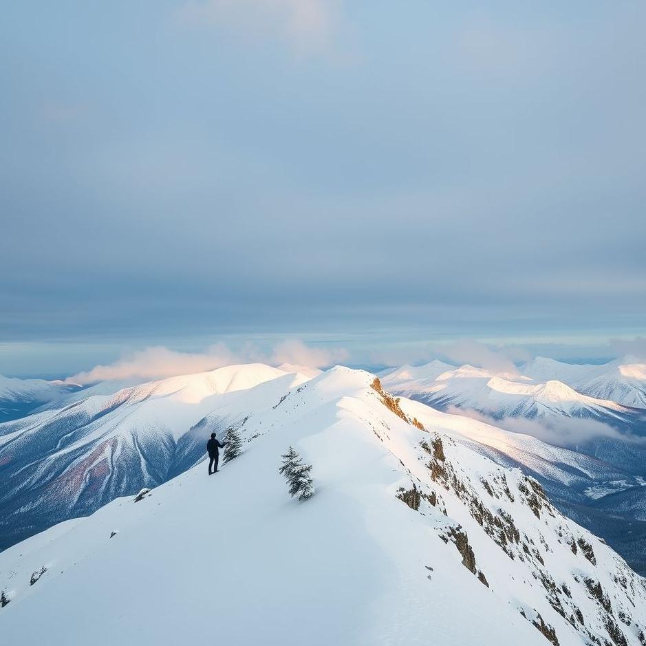 Dream : Being on top of a snowy mountain in a dream