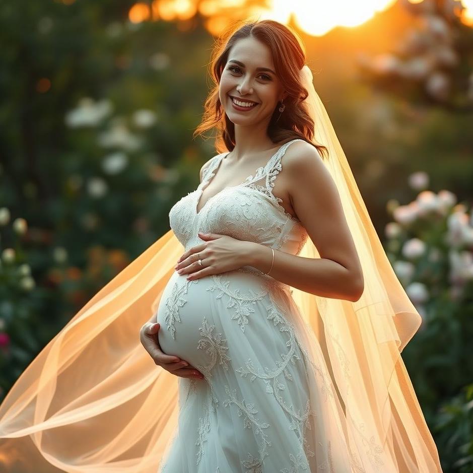 Dream : Being pregnant and wearing a wedding dress