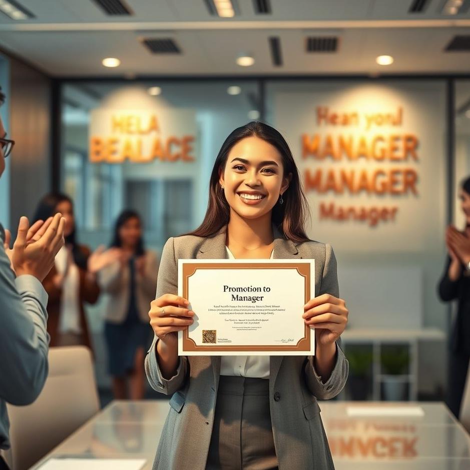 Dream : Being promoted to manager in a dream