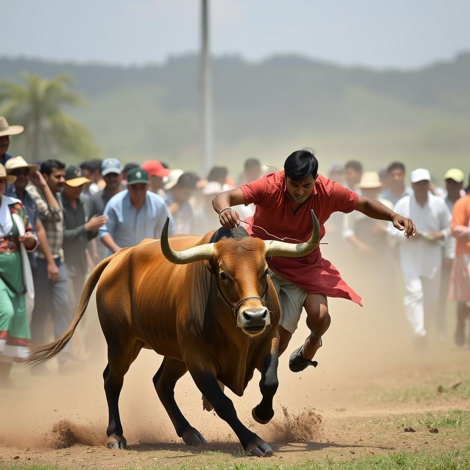 Dream : Being run over by a bull 