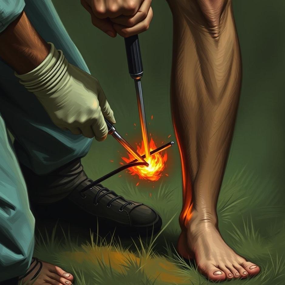 Dream : Being stabbed in the calf