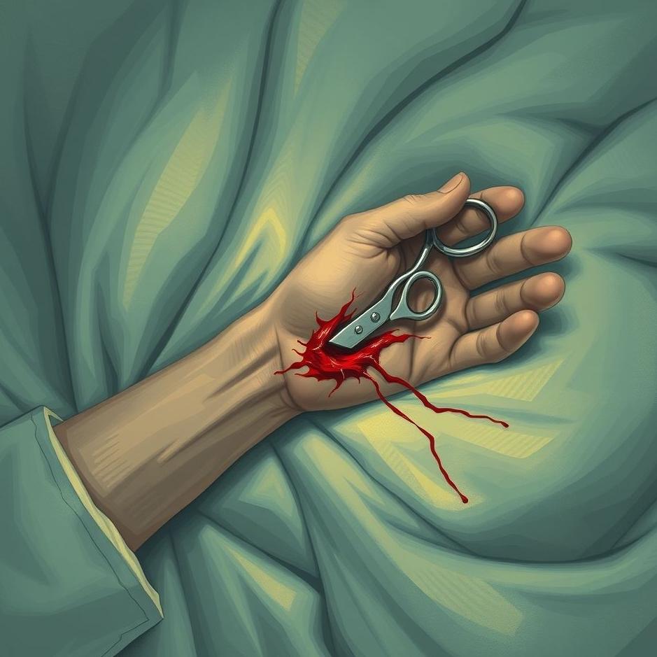 Dream : Being wounded with scissors in a dream