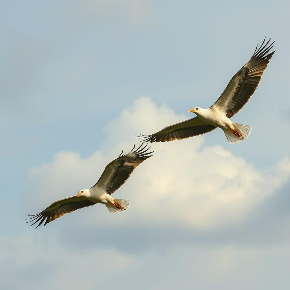 Dream : Big birds flying in the air in a dream