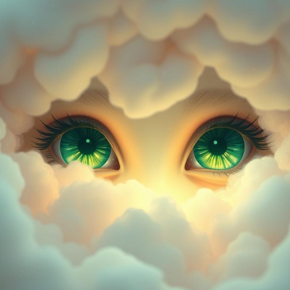 Dream : Big green eyes in a dream