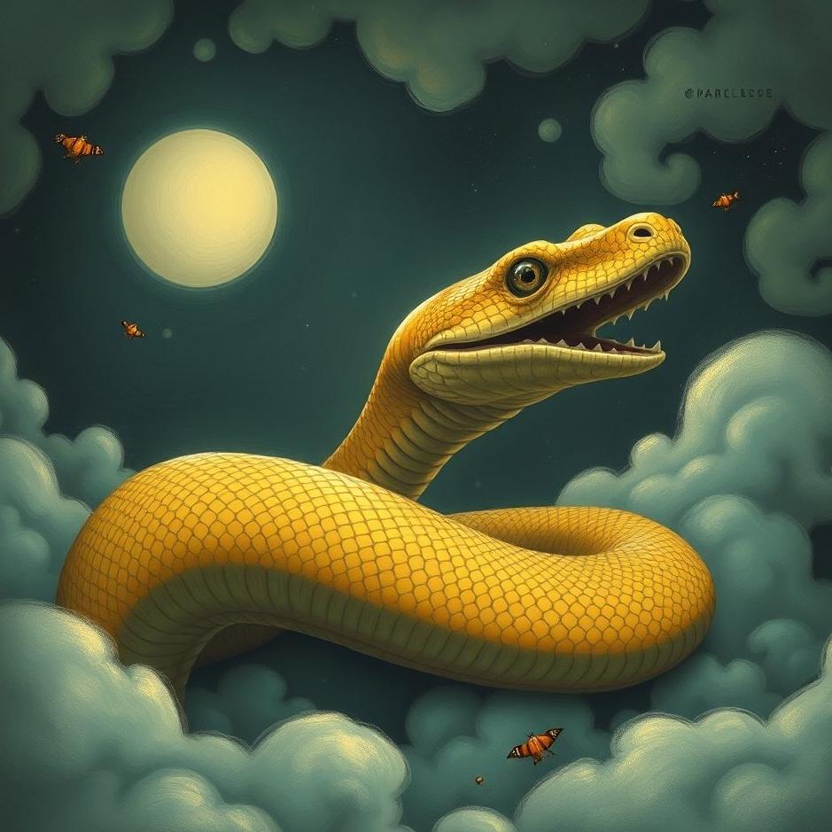 Dream : Big-headed snake in a dream