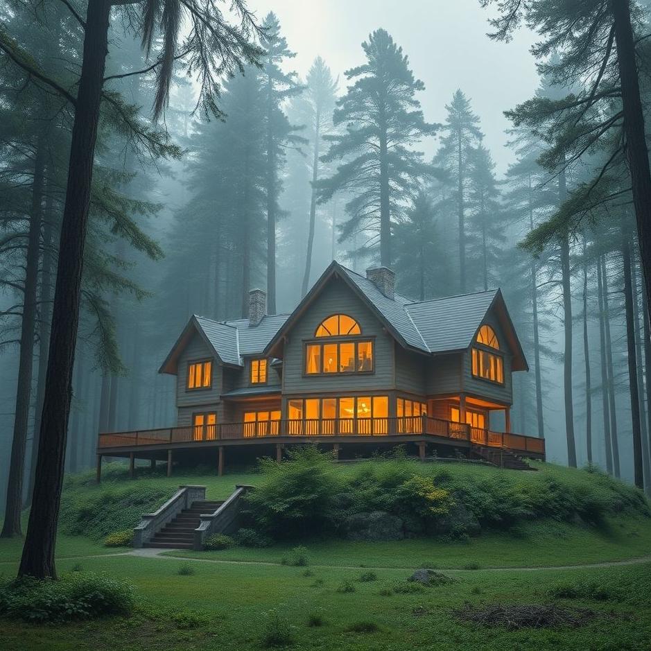 Dream : Big house in the forest in a dream