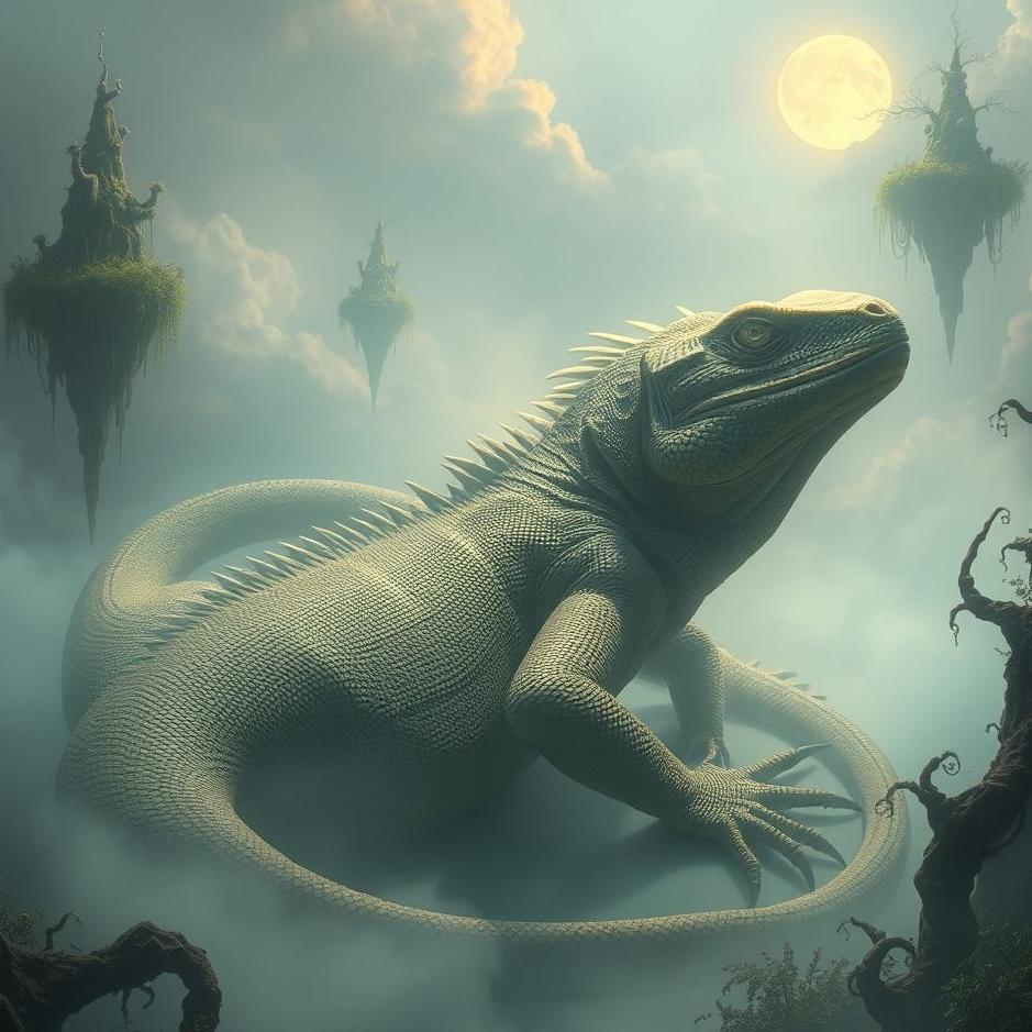 Dream : Big lizard in a dream