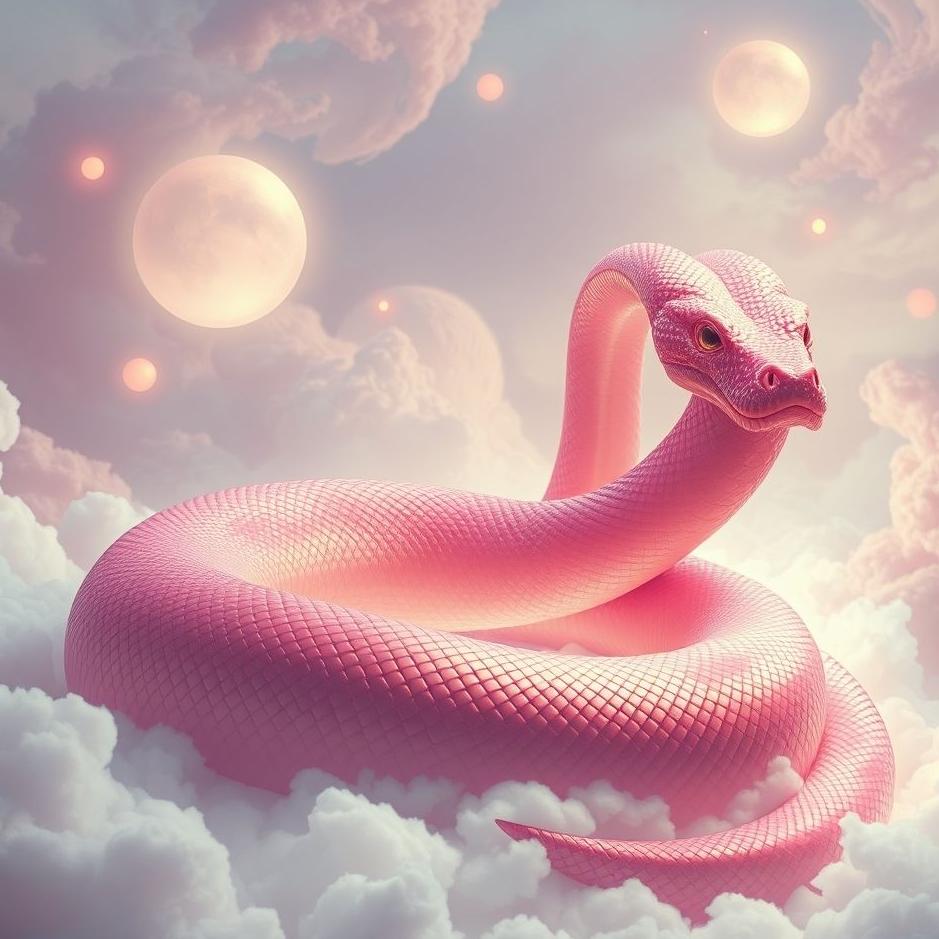 Dream : Big pink snake in a dream