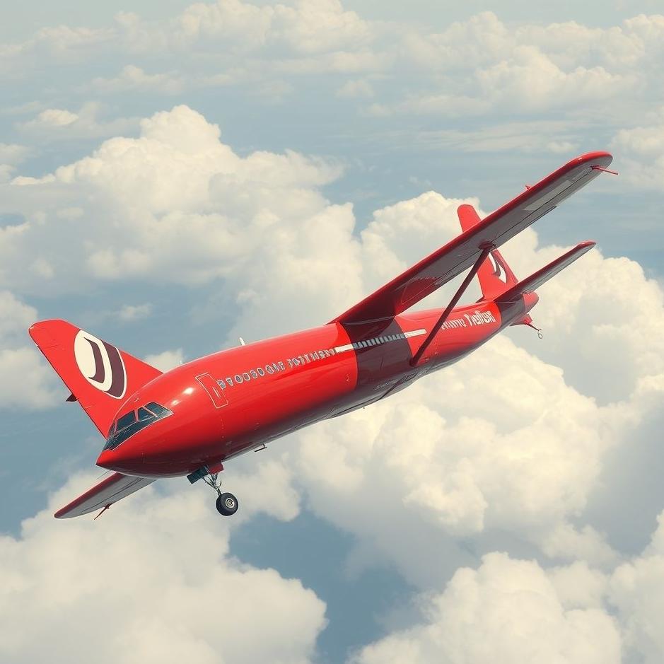 Dream : Big red plane in a dream