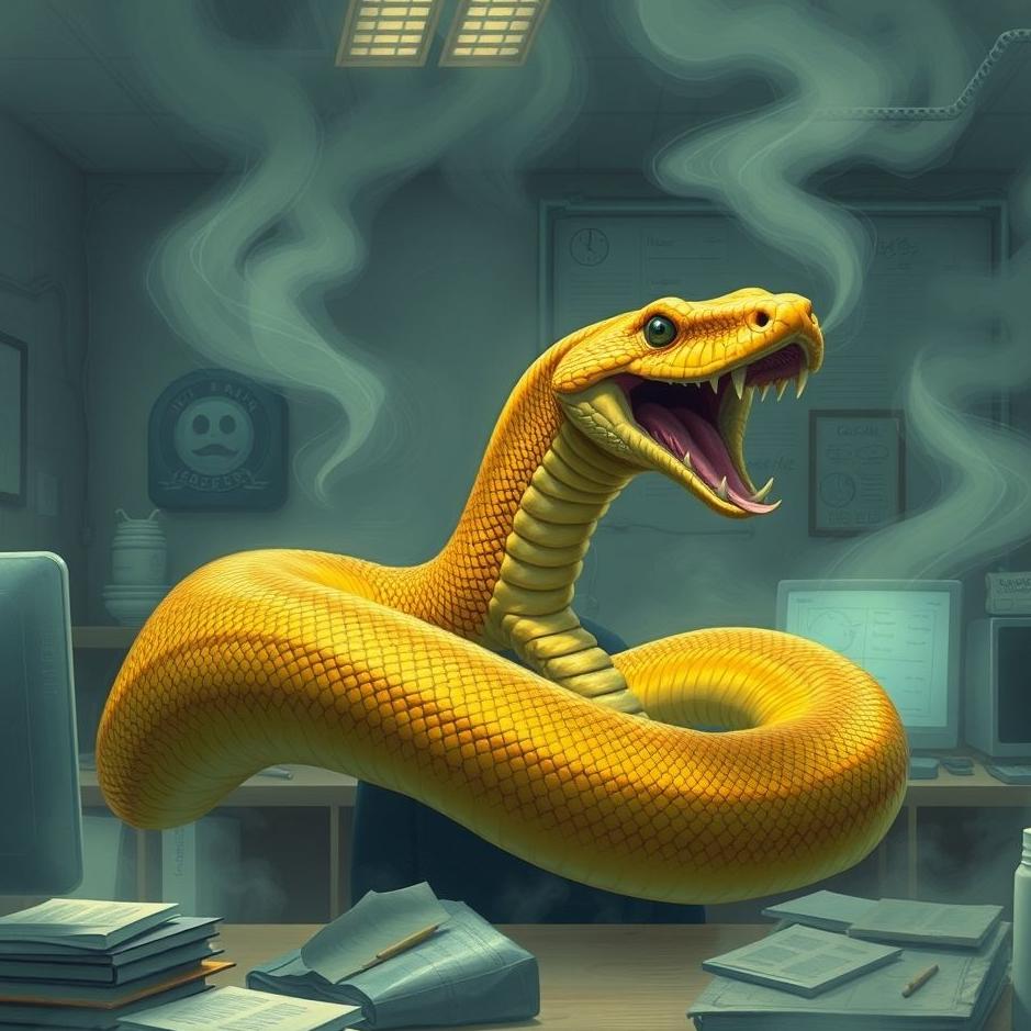 Dream : Big snake in the workplace in a dream