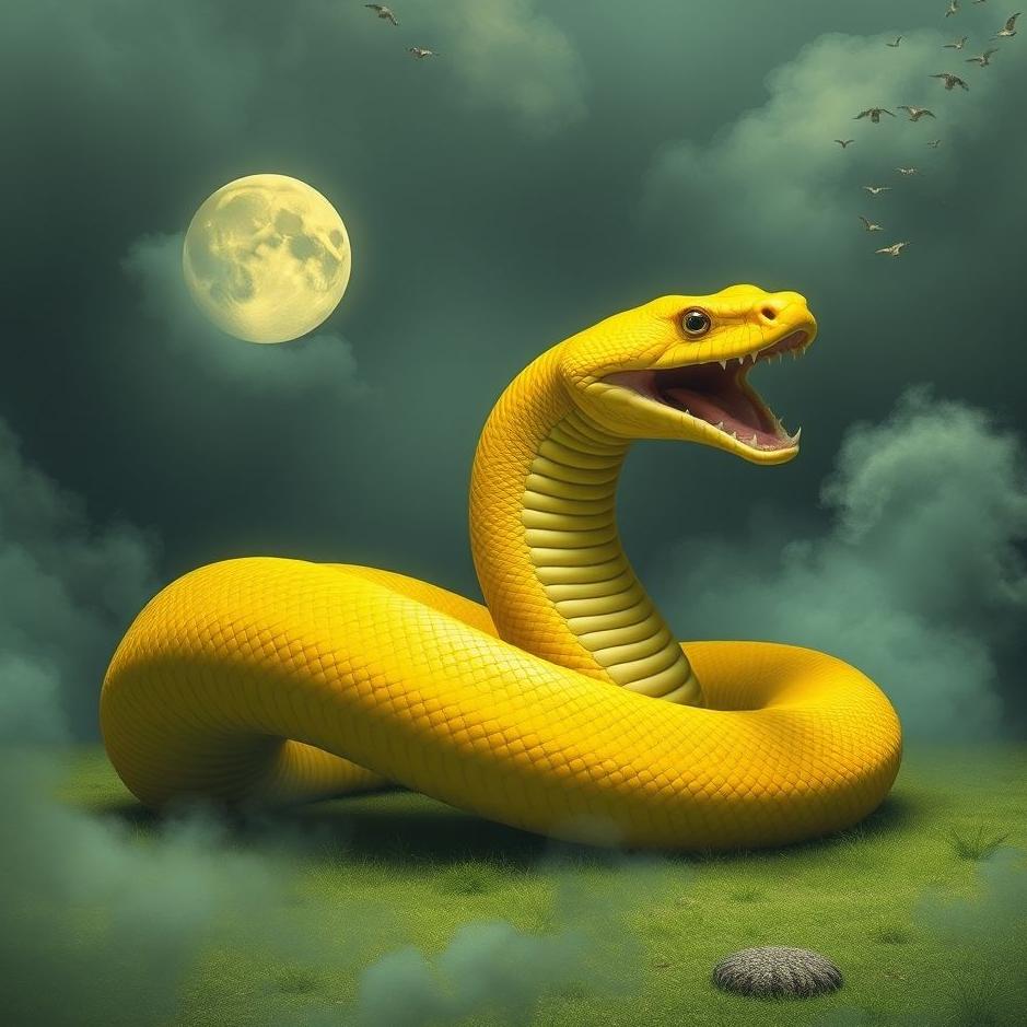 Dream : Big yellow snake in a dream