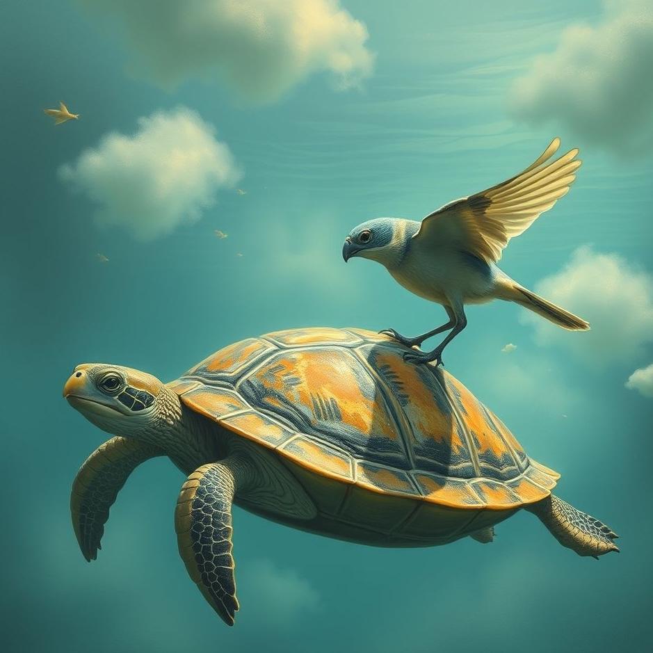 Dream : Bird and a turtle in a dream