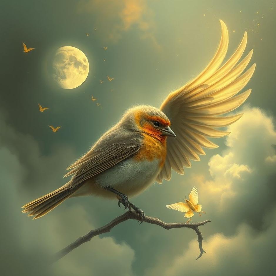 Dream : Bird embraced in a dream