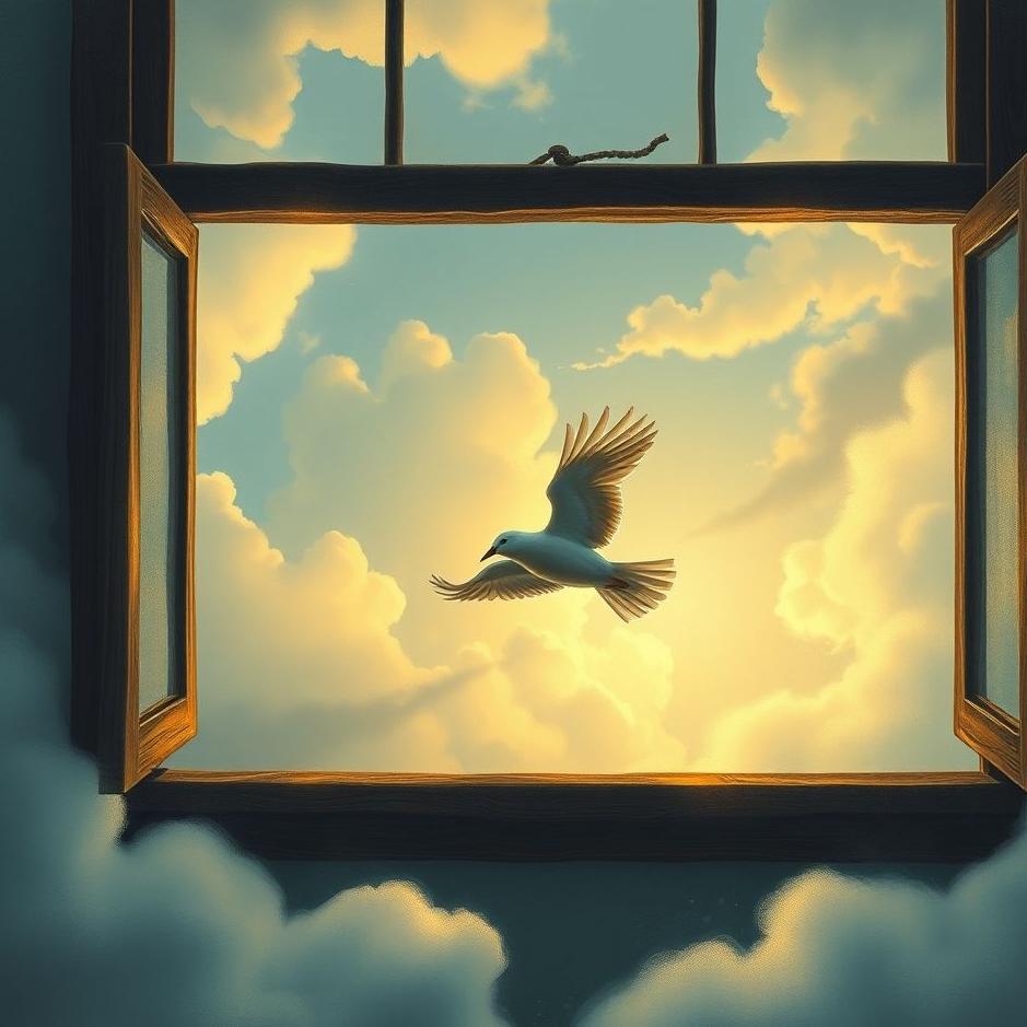 Dream : Bird escaping from the window in a dream