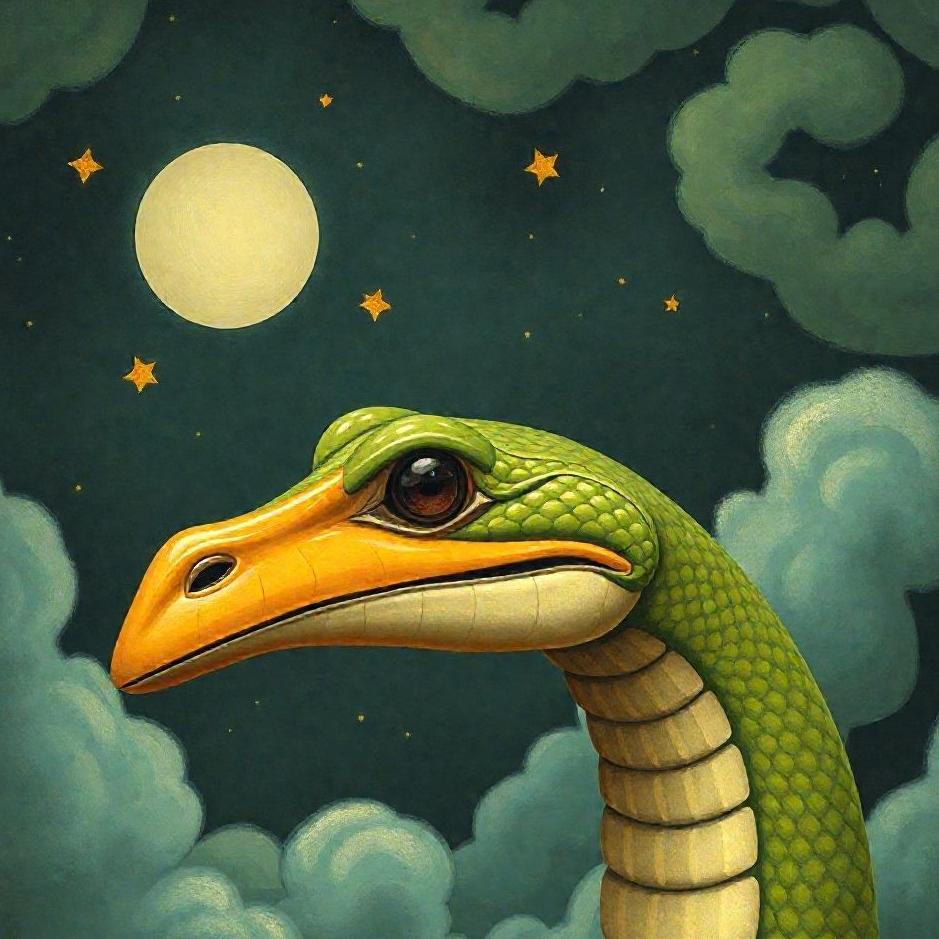 Dream : Bird-headed snake in a dream