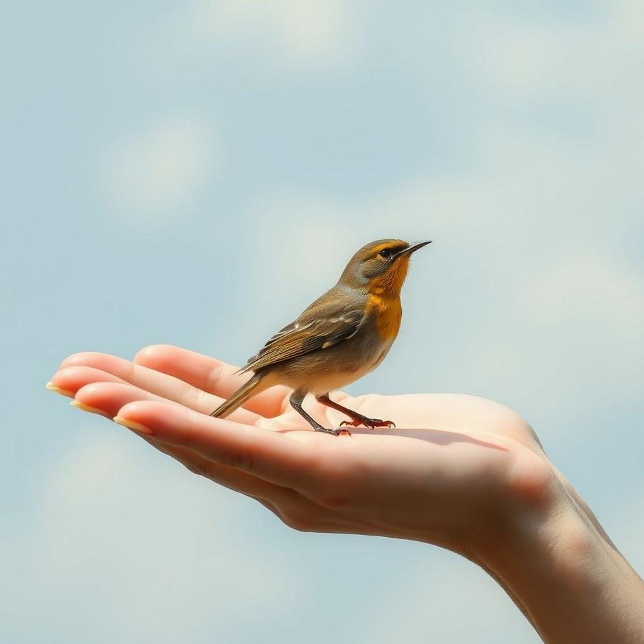 Dream : Bird in your palm in a dream