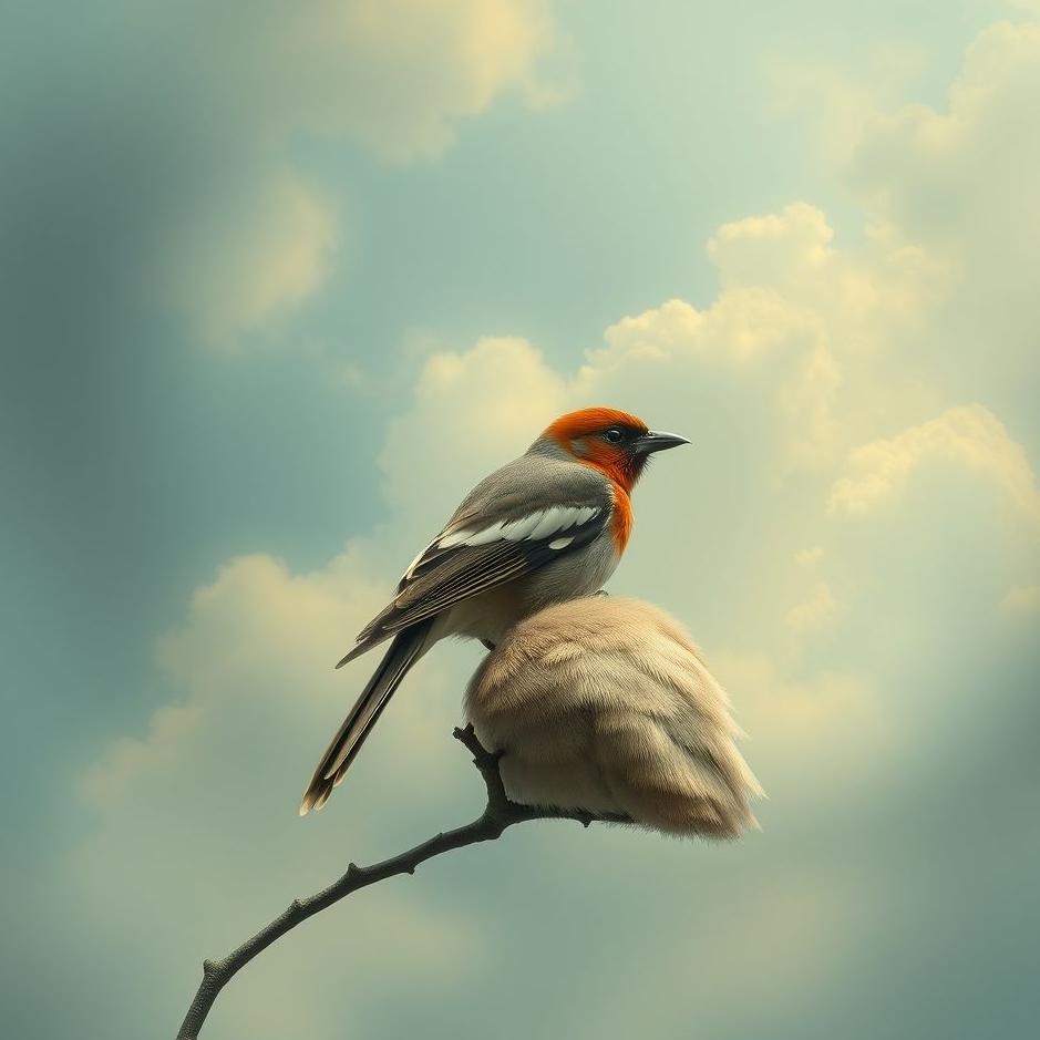 Dream : Bird perching on your back in a dream