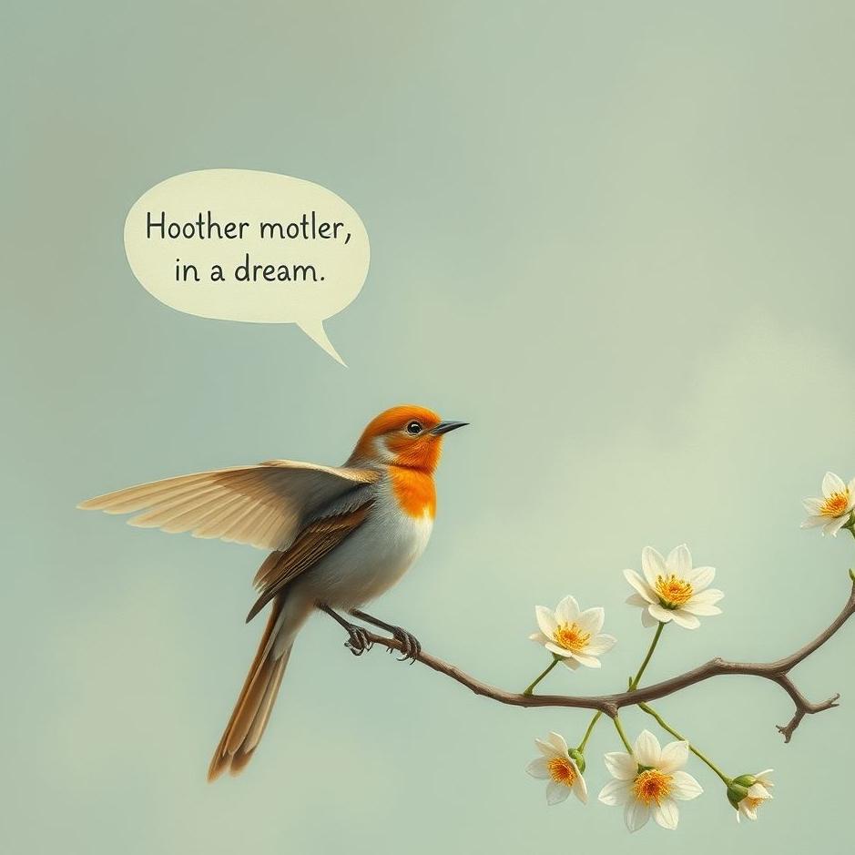 Dream : Bird say mother in a dream