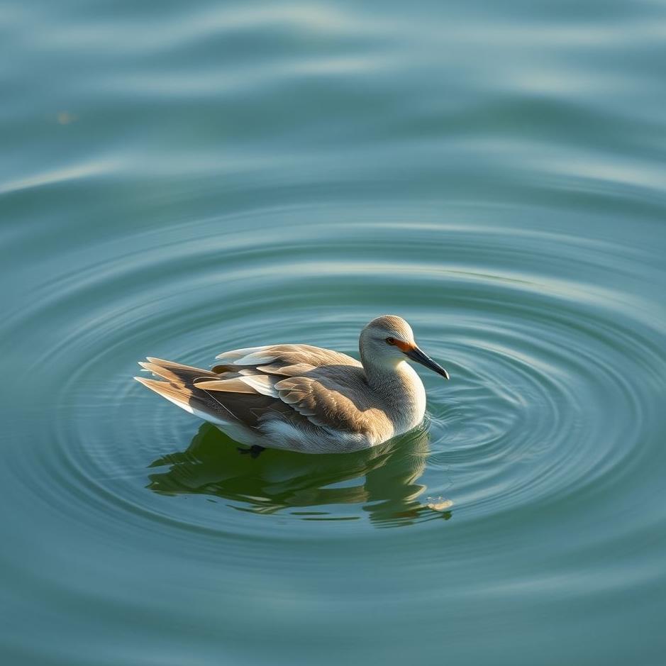 Dream : Bird swimming in water in a dream