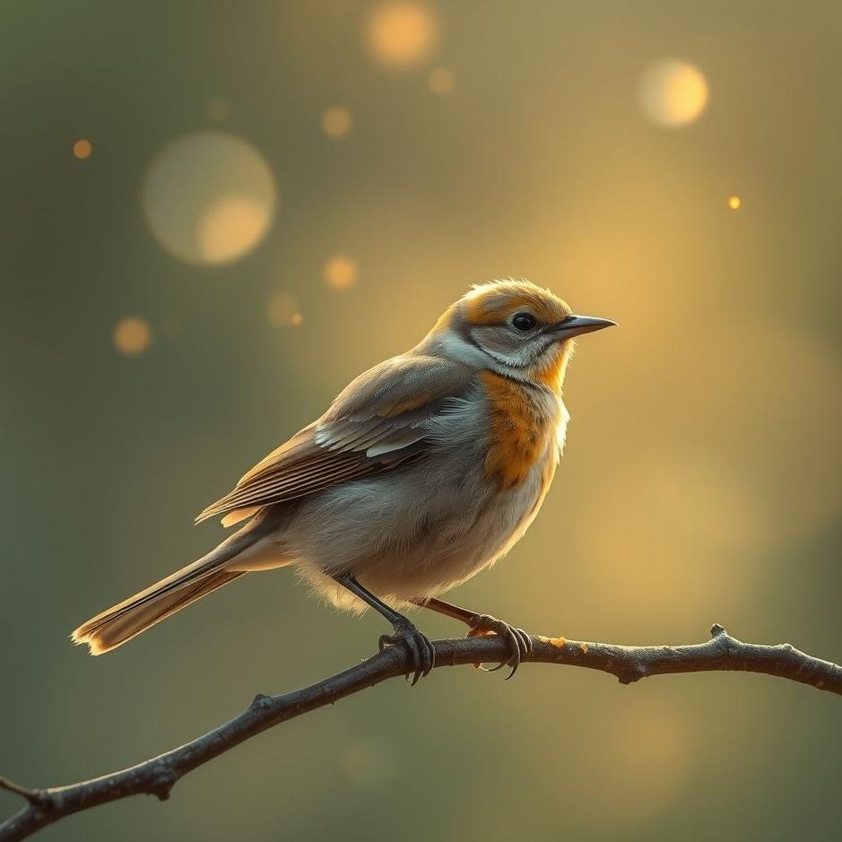 Dream : Bird warming up in a dream