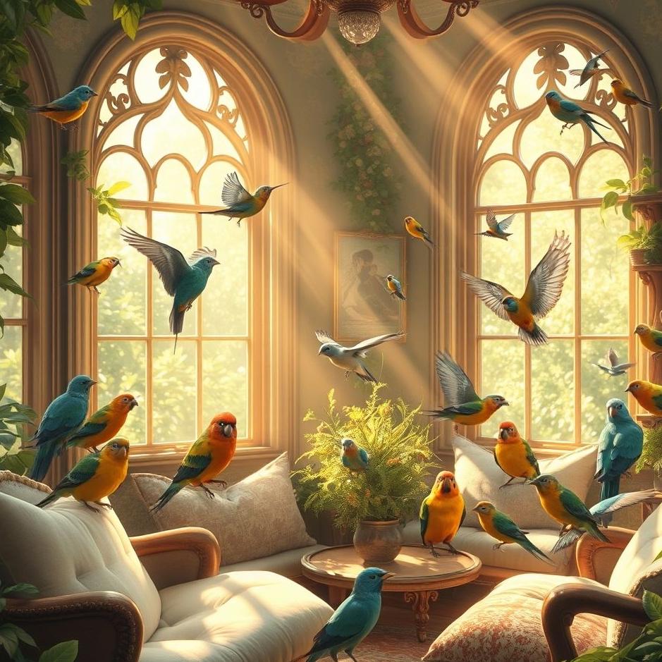 Dream : Birds at home in a dream