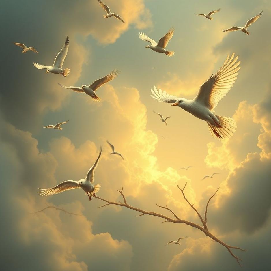 Dream : Birds coming to life in a dream