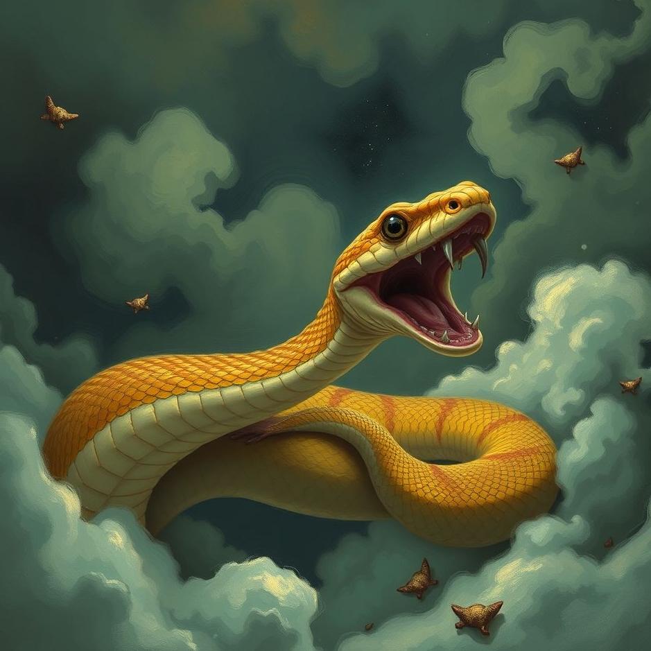 Dream : Biting the foot snake in the dream