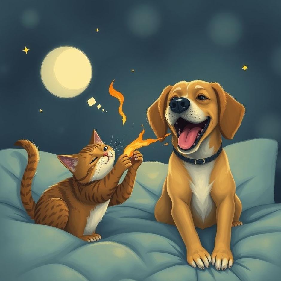 Dream : Bitten by a cat and a dog in a dream