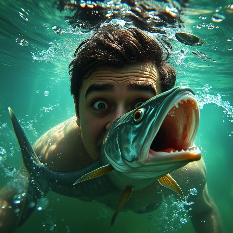 Dream : Bitten by a piranha in a dream