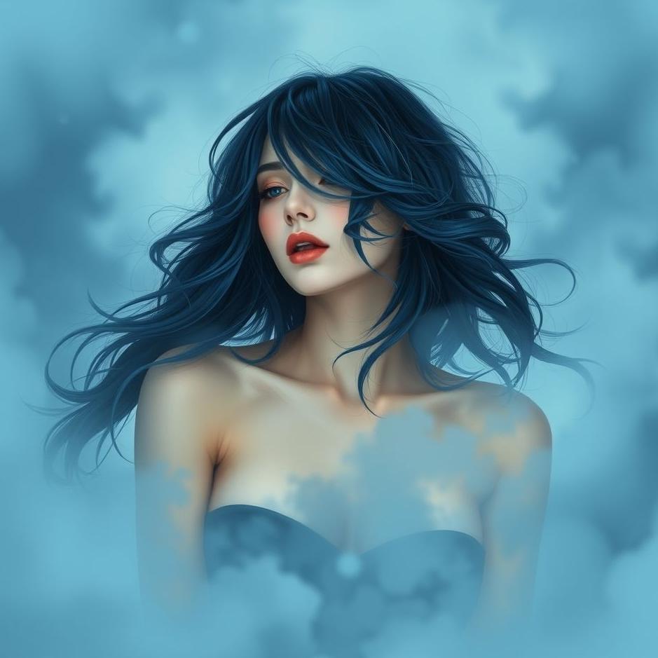 Dream : Black and blue hair in a dream