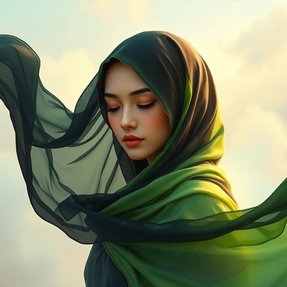 Dream : Black and green headscarf in a dream