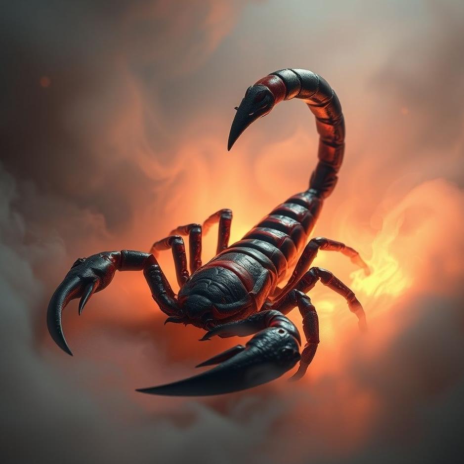 Dream : Black and red scorpion in a dream