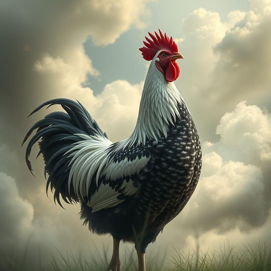 Dream : Black and white chicken in a dream