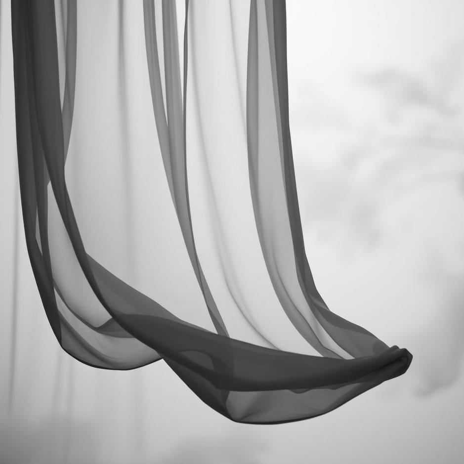 Dream : Black and white curtain in a dream
