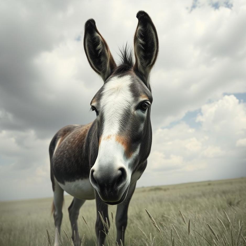 Dream : Black and white donkey in a dream