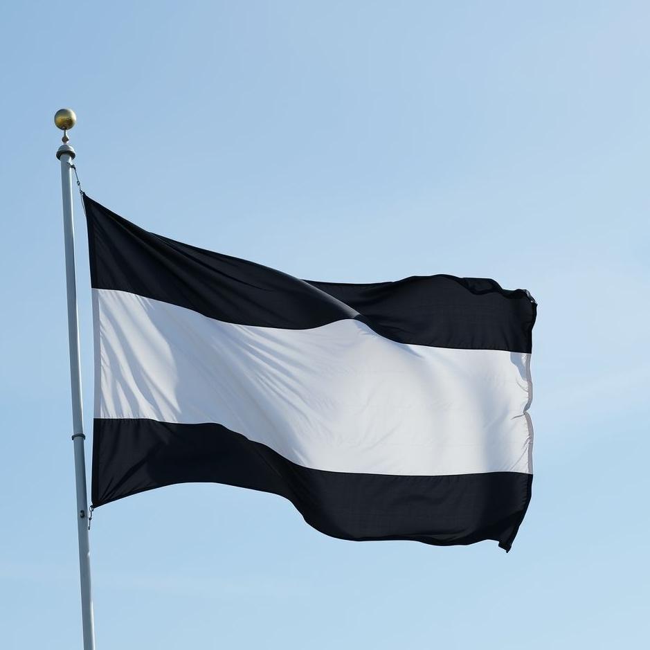 Dream : Black and white flag in a dream