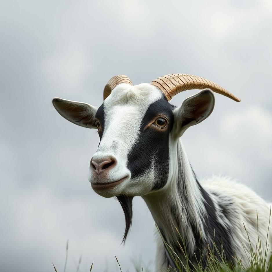 Dream : Black and white goat in a dream