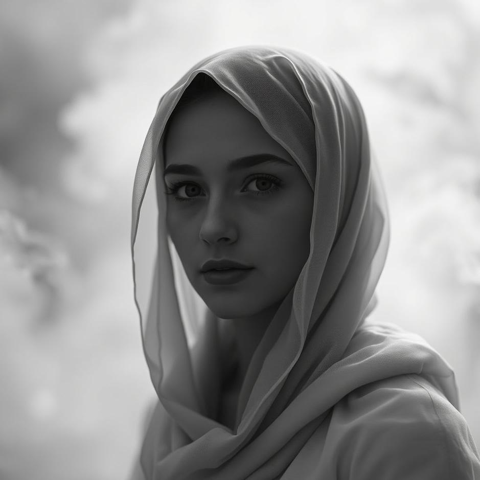 Dream : Black and white headscarf in a dream