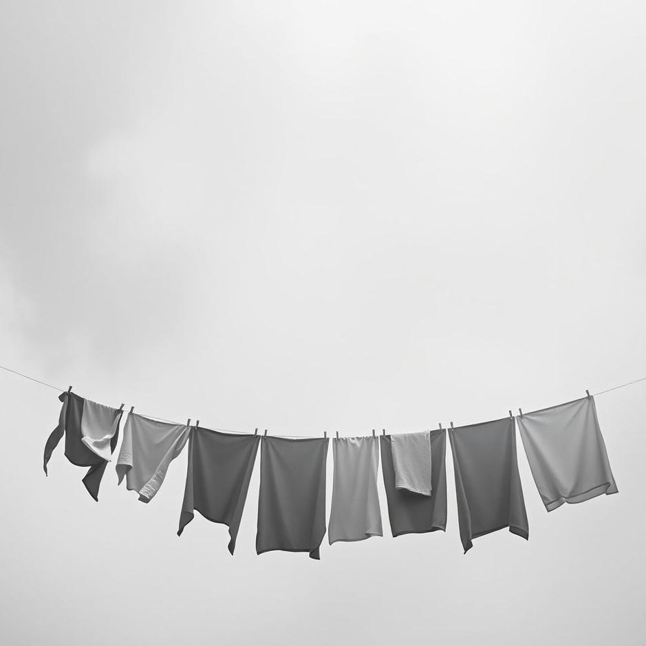 Dream : Black and white laundry in a dream
