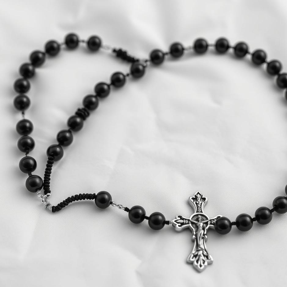 Dream : Black and white rosary in a dream