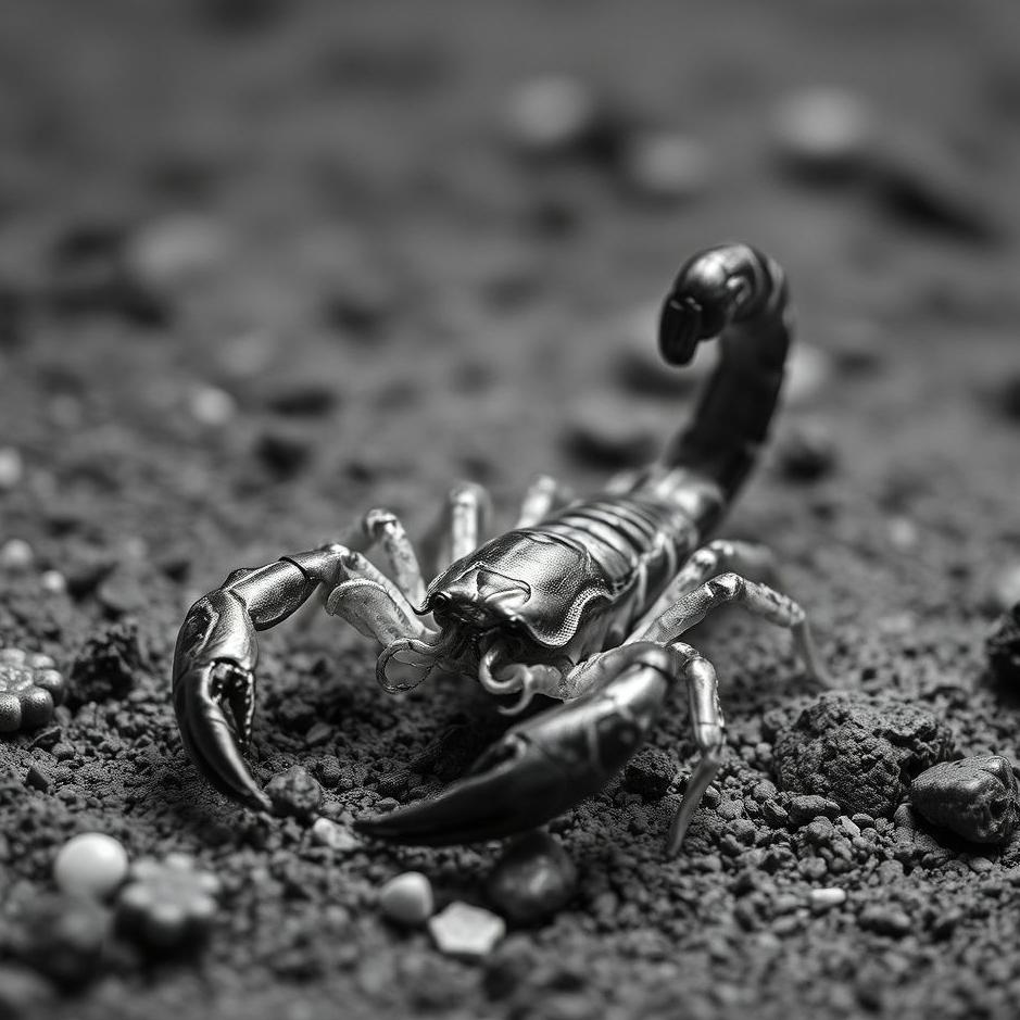 Dream : Black and white scorpion in a dream