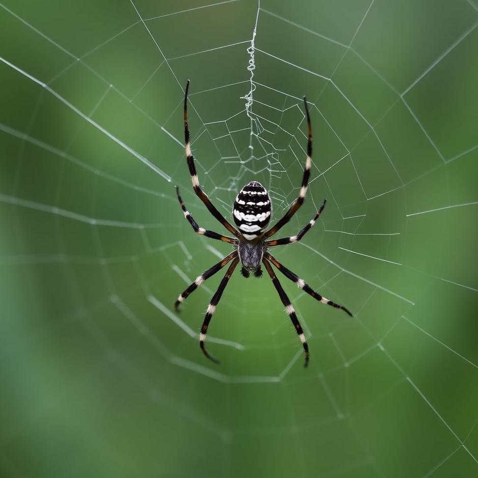 Dream : Black and white spider in a dream