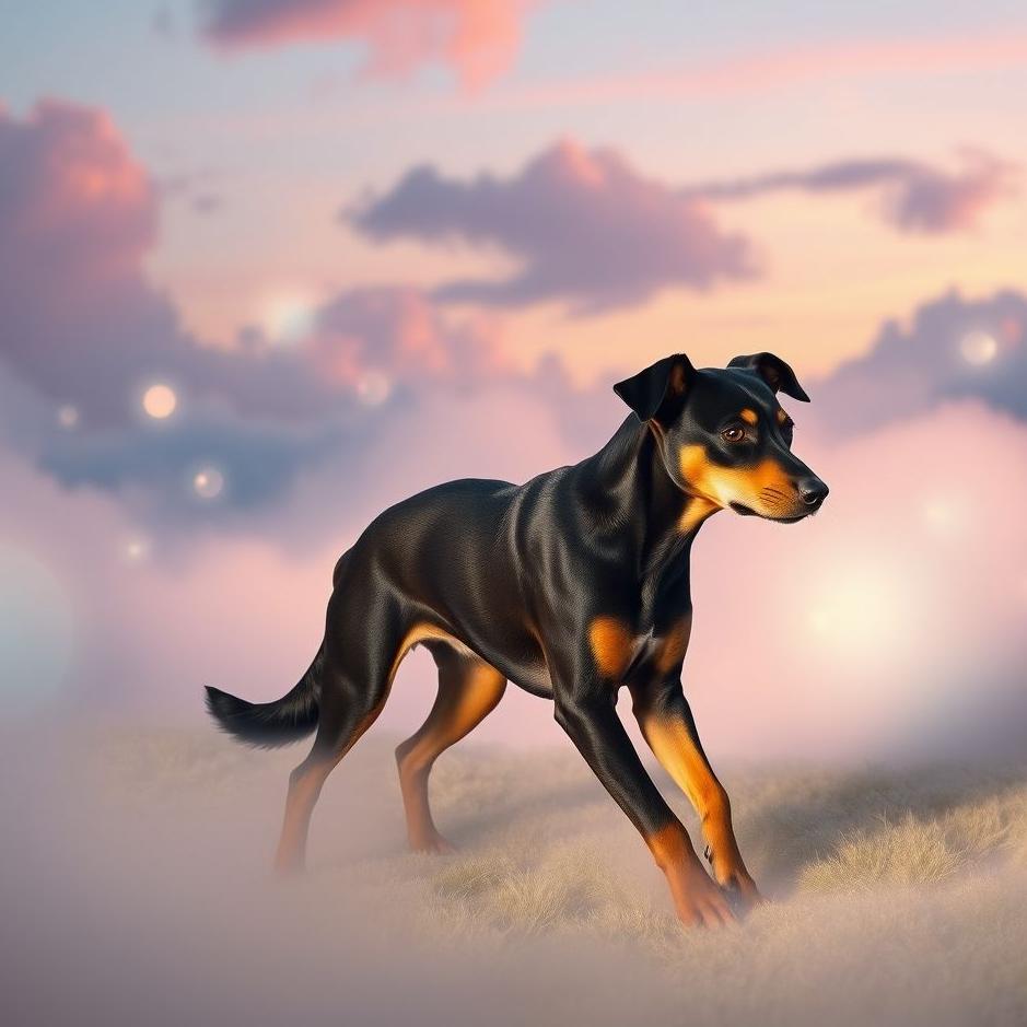 Dream : Black and yellow dog in a dream