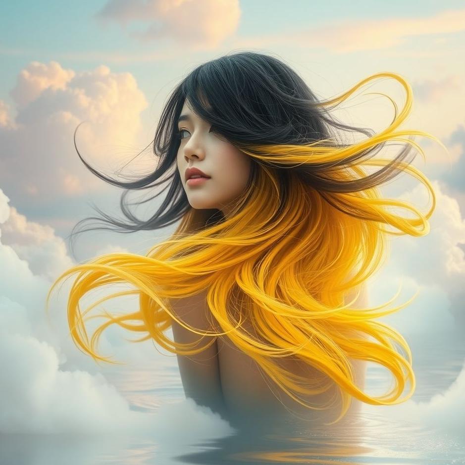 Dream : Black and yellow hair in a dream